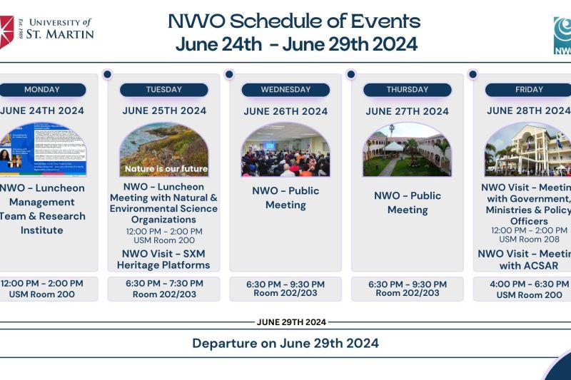 NWO Schedule of events 