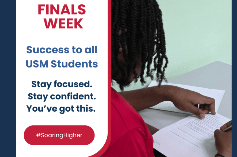 USM Wishes Students Success as Finals Begin